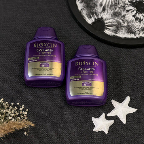 شامپو بیوکسین bioxcin ضدریزش حاوی بیوتین و کلاژن حجم 300 میلی لیتر